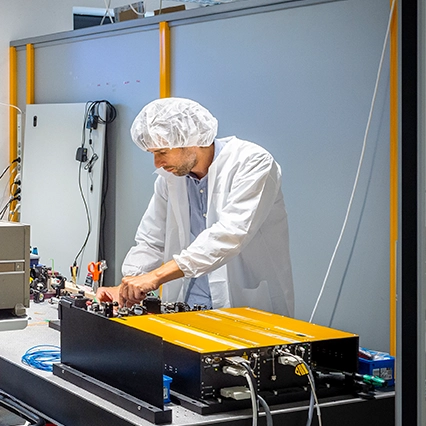 Scientist working in a lab on system integration